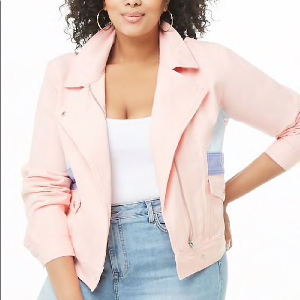 Colorblock Denim Jacket